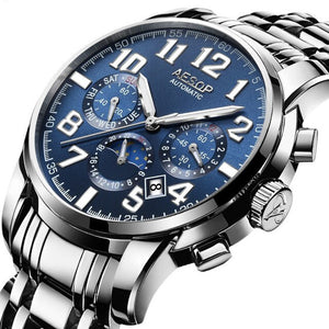 Aesop montre hommes automatique mécanique montre-bracelet en acier inoxydable antichoc étanche mâle horloge Relogio Masculino Hodinky 9015g