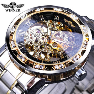 Jaragar 2017 Flying Series Golden Bezel Scale Dial Design Stainless Steel Mens Watch Top Brand Luxury Automatic Mechanical Watch