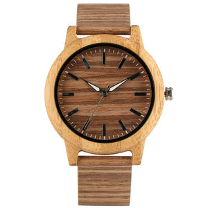 Creative Wood Watch Men Women Lover Clock Couple Wristwatch Wooded Watches Classic Brown Dial with Luminous Pointers Reloj