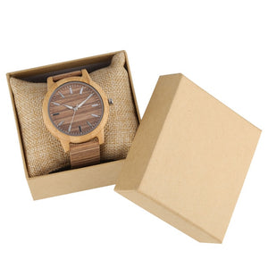 Creative Wood Watch Men Women Lover Clock Couple Wristwatch Wooded Watches Classic Brown Dial with Luminous Pointers Reloj