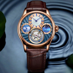 Guanqin 100% Real Tourbillon Mechanical Watch Men Wrist Mens Watches Top Brand Luxury Skeleton Watch Clock Man Relogio Masculino