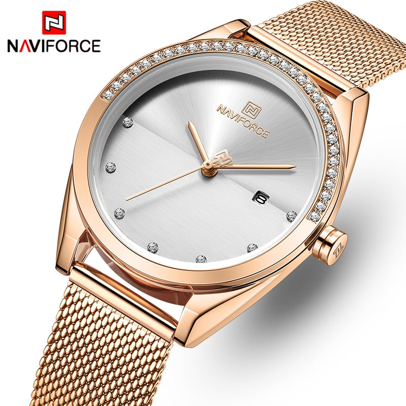 NAVIFORCE or Montre femmes montres à Quartz dame étanche Montre-Bracelet femmes Bracelet Femme horloge Relogio Feminino Montre Femme