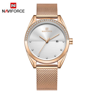 NAVIFORCE or Montre femmes montres à Quartz dame étanche Montre-Bracelet femmes Bracelet Femme horloge Relogio Feminino Montre Femme